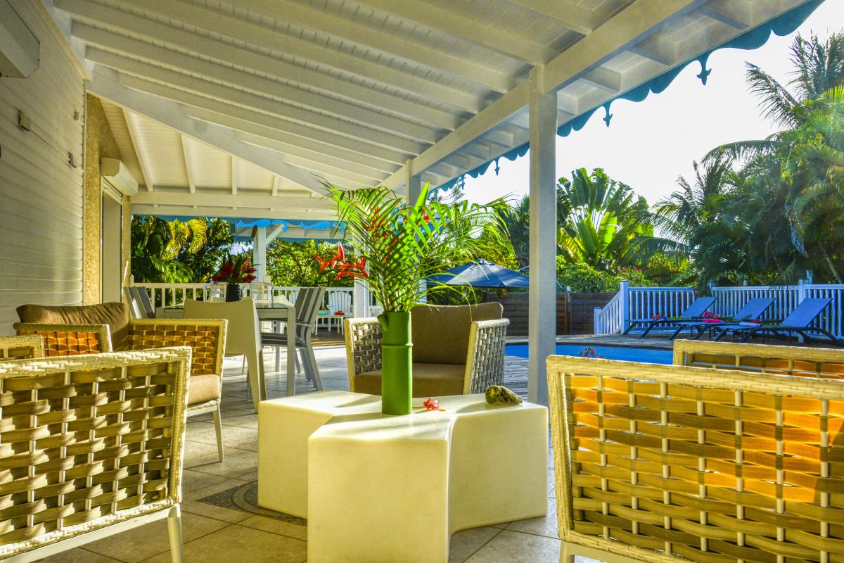 A louer villa 8 personnes Saint François Guadeloupe_ Salon extérieur - 7